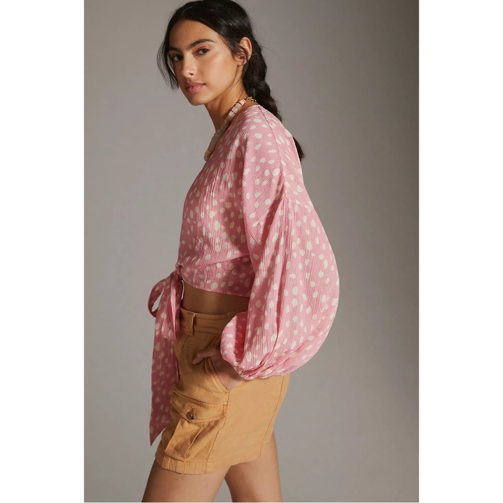 Anthropologie Tie-Front Cropped Kimono NWT - One Size - Picture 5 of 13